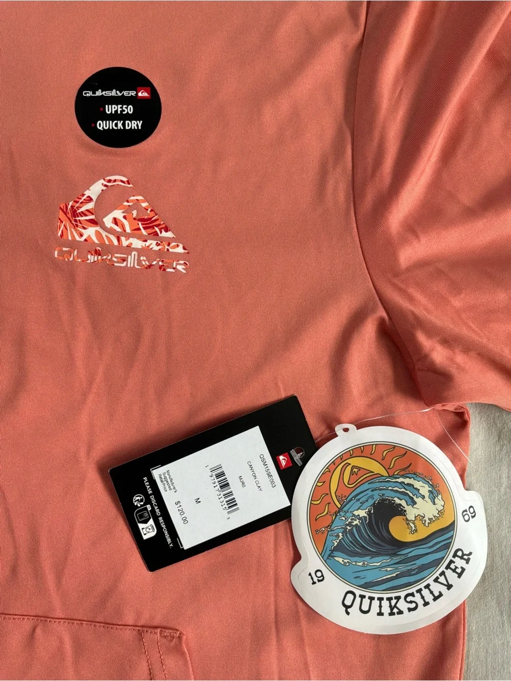 NWT Quiksilver Men's 2-Piece Surf Set Hoodie & Swim Shorts Size M